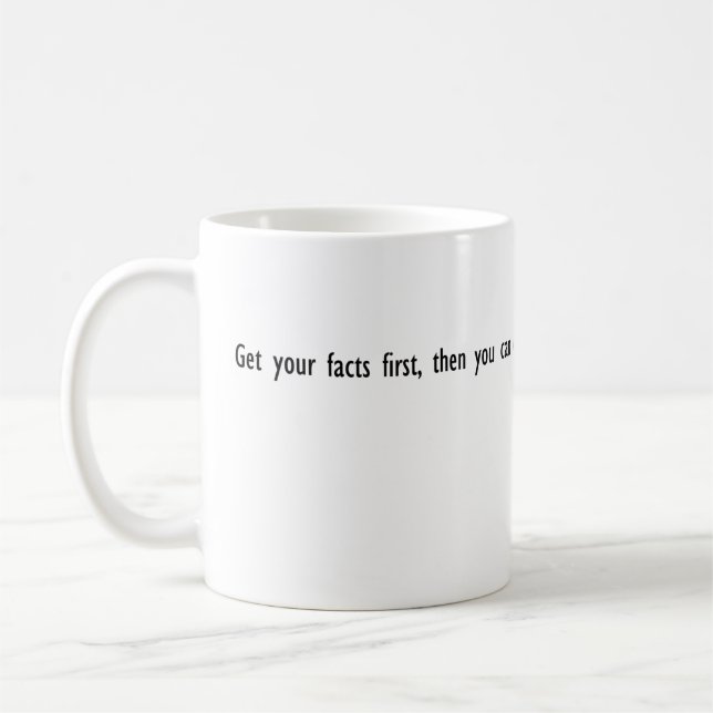 Tasse de citation de Mark Twain (Gauche)
