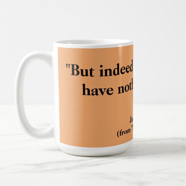 Tasse de citation de thé - Jane Austen (Gauche)