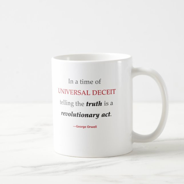 Tasse de citation de vérité d'Orwell (Droite)