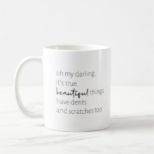 Tasse de citation inspirante Noir et blanc