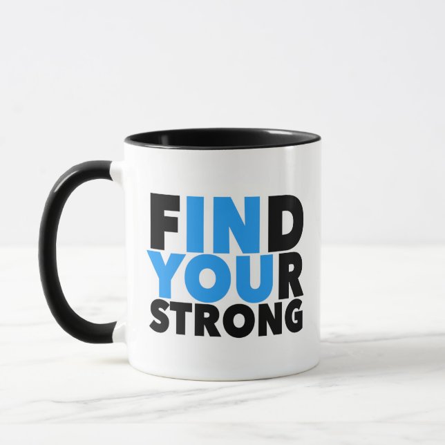 Tasse de citation motivante forte (Gauche)