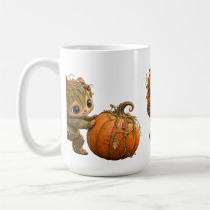 Tasse de citrouille de lutin de forêt mignonne