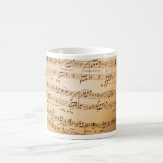 Tasse de classique de feuille de musique
