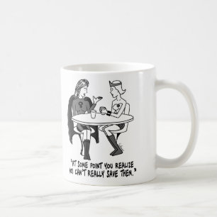 Tasse de classique de Superheroines de Codependent