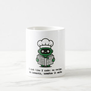 Tasse de codeur drôle — Je cuisine comme je code