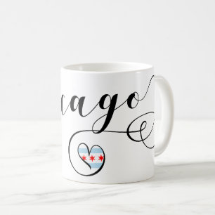 Tasse de coeur de Chicago, l'Illinois