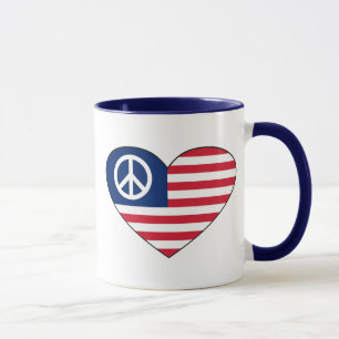 Tasse de coeur de hippie