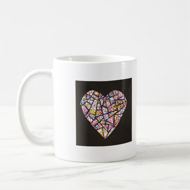tasse de coeur de mosaïque (Gauche)