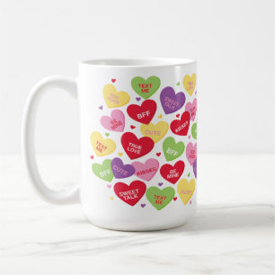 Tasse de coeurs de conversation de Saint-Valentin
