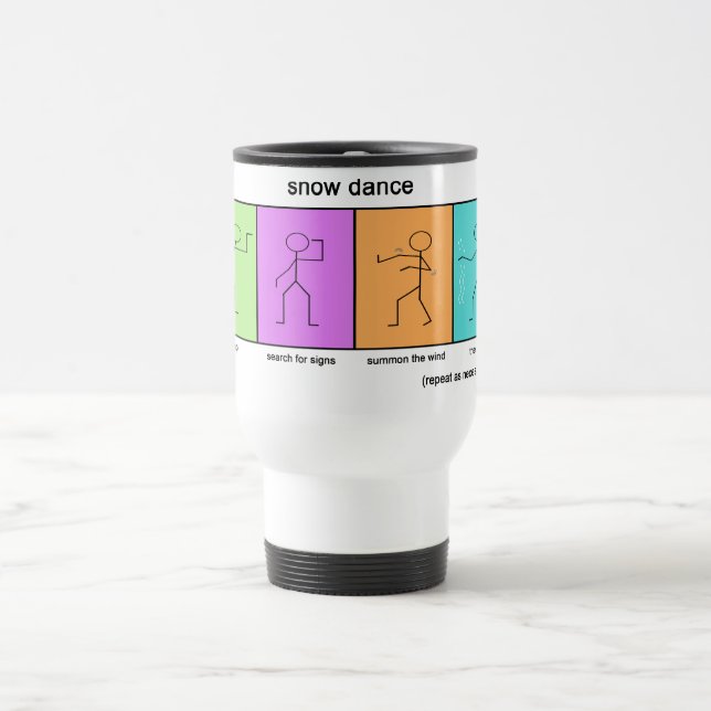 Tasse de Cofee de voyage isolée par jour de neige (Centre)