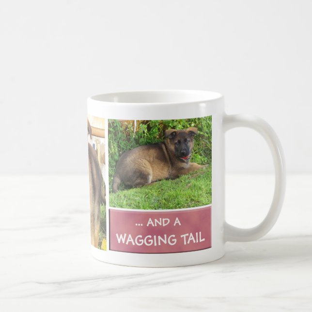Tasse de collage de photo de chien (Droite)