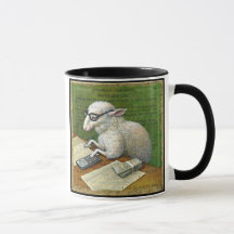 Tasse de comptable, comptant des moutons