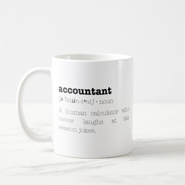 Tasse de comptable drôle (Gauche)