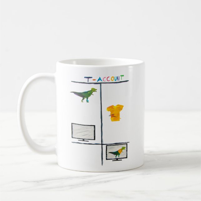 Tasse de comptable T Rex T comptabilité Cadeau de  (Gauche)