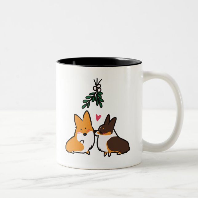 Tasse de corgi de baiser de gui (Droit)