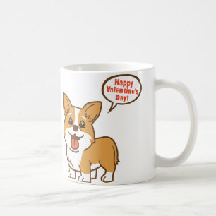 Tasse de corgi de "heureuse Sainte-Valentin"