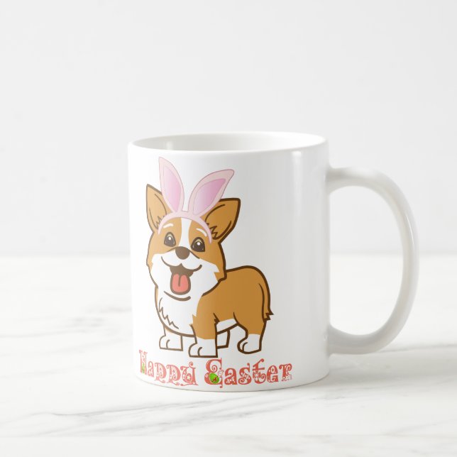 Tasse de corgi de "Joyeuses Pâques" (Droite)