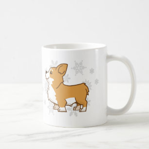 Tasse de corgi d'hiver