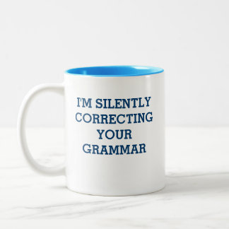 Tasse de correction de grammaire