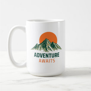 Tasse de coucher de soleil de montagne Aventure en