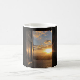 Tasse de coucher du soleil de Santorini