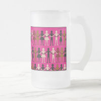Tasse de couleur "de poupées de papier" de