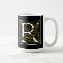 Tasse de couleur du monogramme R