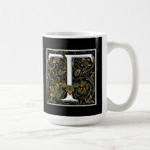Tasse de couleur du monogramme T