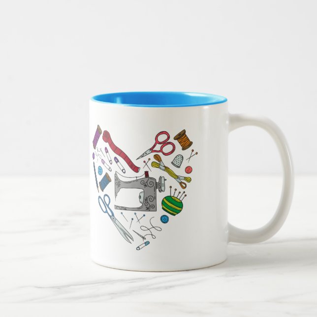 Tasse de couture de coeur d'outils (Droit)