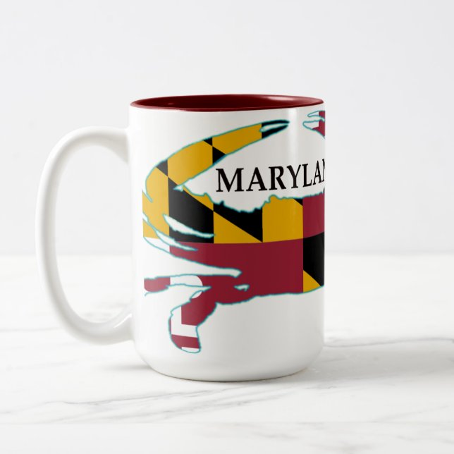 Tasse de crabe de drapeau du Maryland (Gauche)