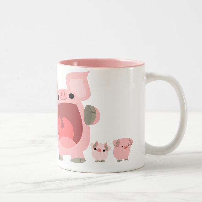 Tasse de cri de porcs de bande dessinée :) (Droit)