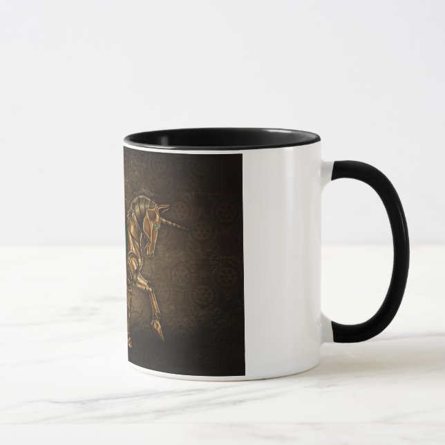 Tasse de damassé de licorne de Steampunk (Droite)