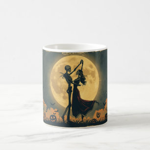 Tasse de danse de squelette   Tasse de lune romant