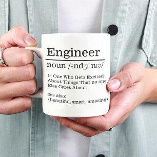 Tasse de définition d'ingénieur Cadeau drôle d'ing