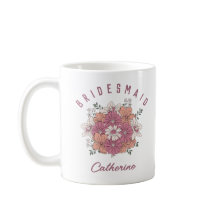Tasse de demoiselle d'honneur personnalisée avec n