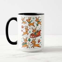 Tasse de dessin animé de Noël – Jeux de rennes
