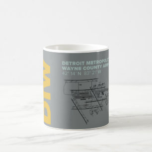 Tasse de diagramme de l'aéroport de Detroit (DTW)