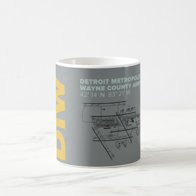 Tasse de diagramme de l'aéroport de Detroit (DTW) (Centre)