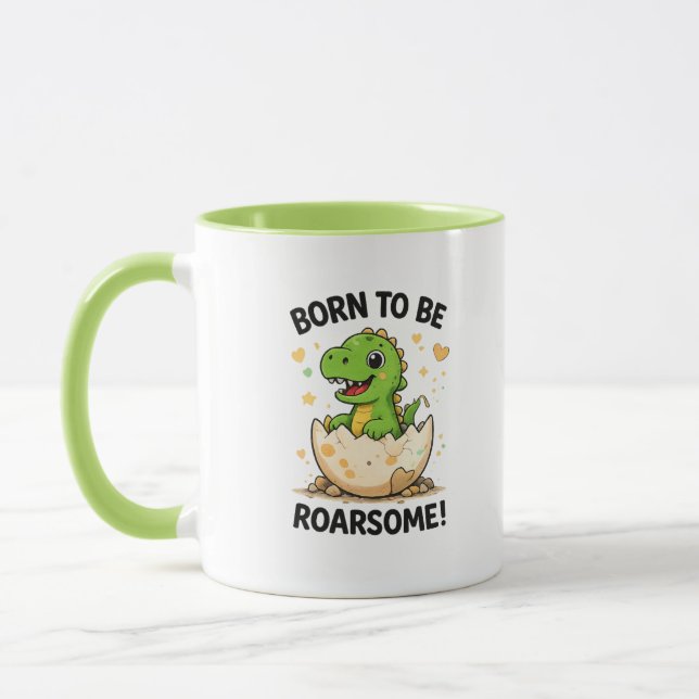 Tasse de dinosaure née pour être formidable (Gauche)