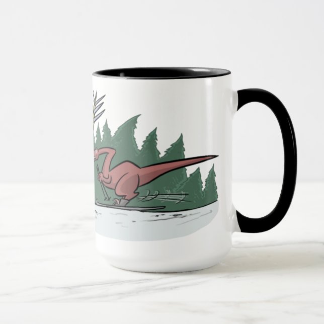 Tasse de dinosaures de ski (Droite)
