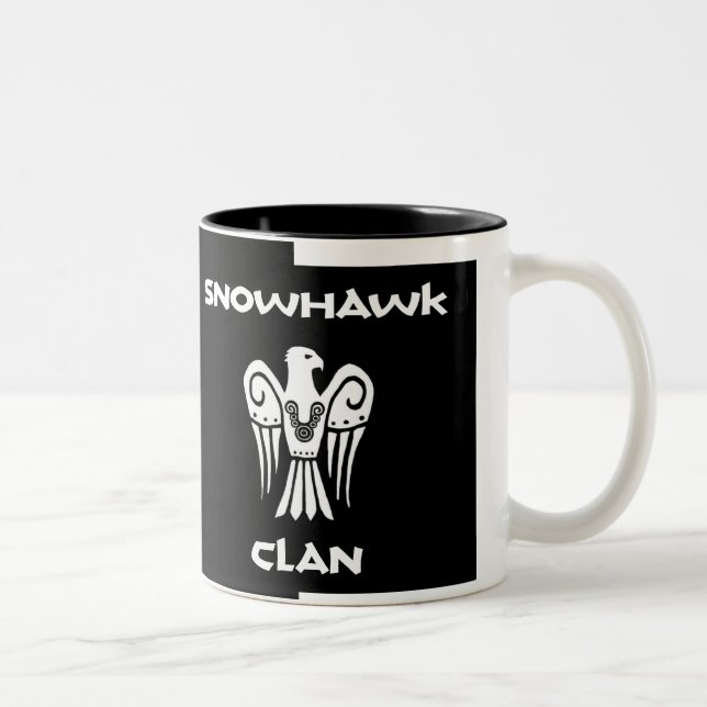 Tasse de double image de clan de Snowhawk (Droit)
