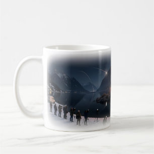 Tasse de drame de réflexion de feu de lac alpin