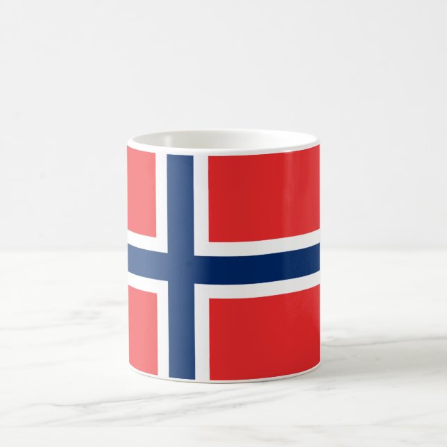 Tasse de drapeau de la Norvège (Centre)