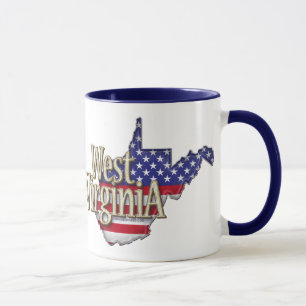 Tasse de drapeau de la Virginie Occidentale