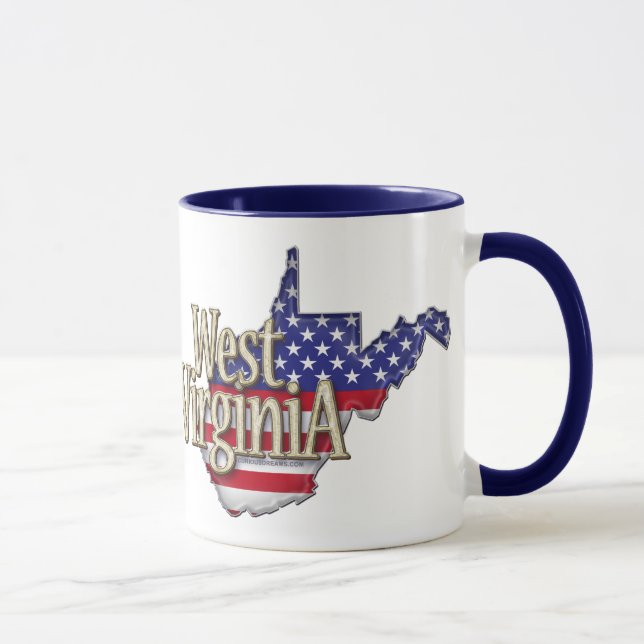 Tasse de drapeau de la Virginie Occidentale (Droite)