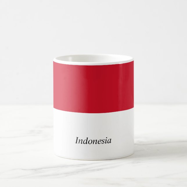 Tasse de drapeau de l'Indonésie (Centre)