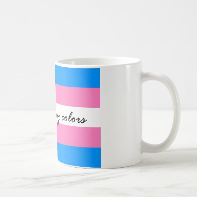Tasse de drapeau de transsexuel (Droite)