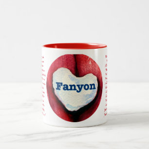 Tasse de Fanyon Valentine avec des noms de couples
