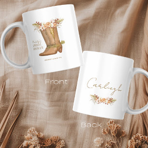 Tasse de Fête de Mariage Élégante de Cowgirl