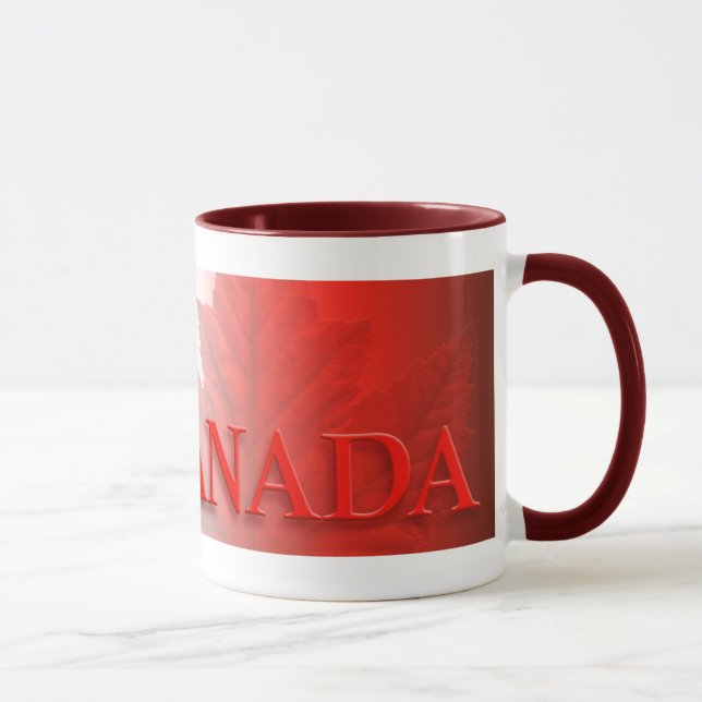 Tasse de feuille d'érable de tasse de café de (Droite)
